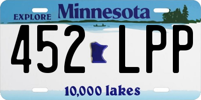 MN license plate 452LPP