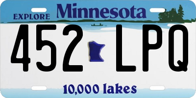 MN license plate 452LPQ