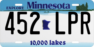 MN license plate 452LPR