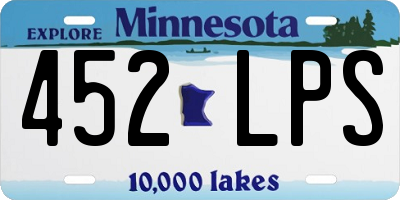 MN license plate 452LPS