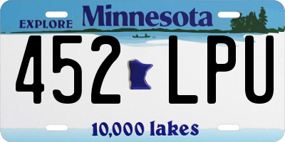 MN license plate 452LPU