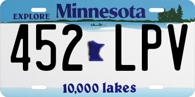 MN license plate 452LPV
