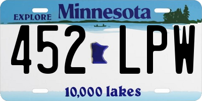 MN license plate 452LPW
