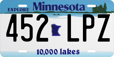 MN license plate 452LPZ