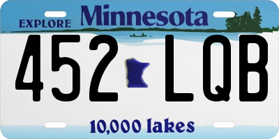 MN license plate 452LQB