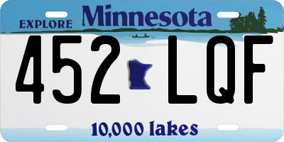 MN license plate 452LQF