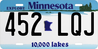 MN license plate 452LQJ