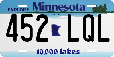 MN license plate 452LQL