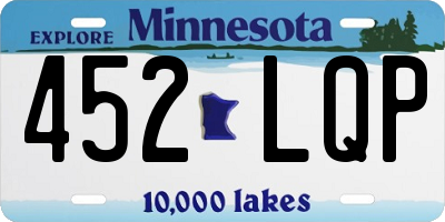 MN license plate 452LQP