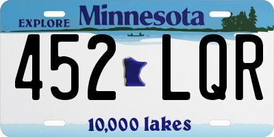 MN license plate 452LQR