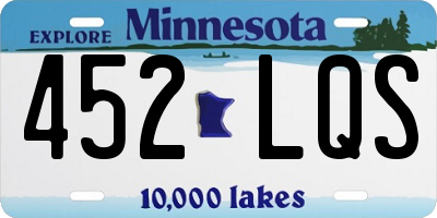 MN license plate 452LQS