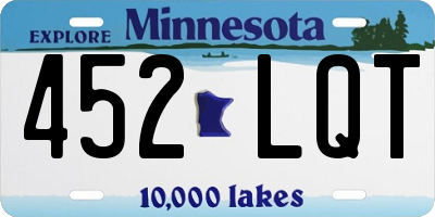 MN license plate 452LQT
