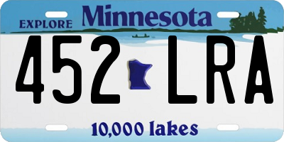MN license plate 452LRA