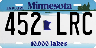 MN license plate 452LRC