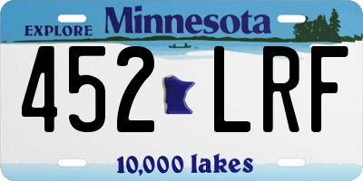 MN license plate 452LRF