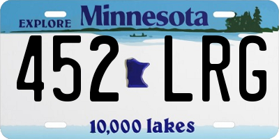 MN license plate 452LRG