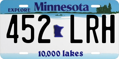 MN license plate 452LRH