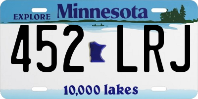 MN license plate 452LRJ