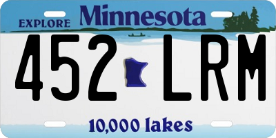 MN license plate 452LRM