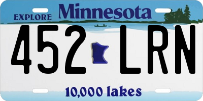 MN license plate 452LRN