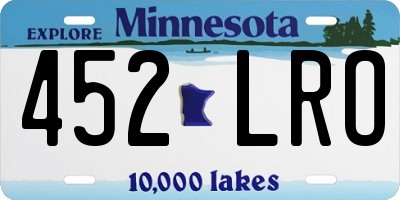 MN license plate 452LRO