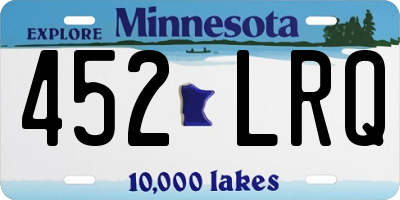 MN license plate 452LRQ