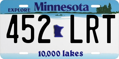 MN license plate 452LRT