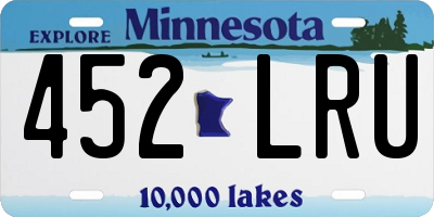 MN license plate 452LRU