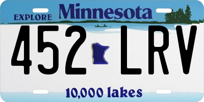MN license plate 452LRV