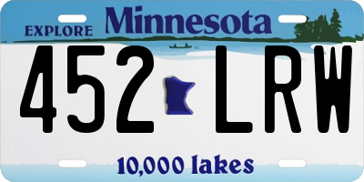 MN license plate 452LRW