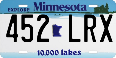 MN license plate 452LRX