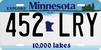 MN license plate 452LRY