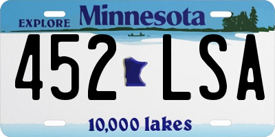 MN license plate 452LSA