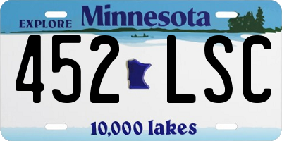MN license plate 452LSC