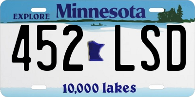 MN license plate 452LSD