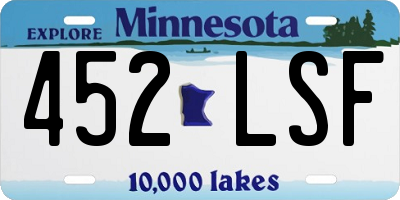 MN license plate 452LSF