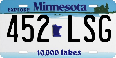 MN license plate 452LSG