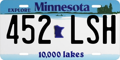 MN license plate 452LSH