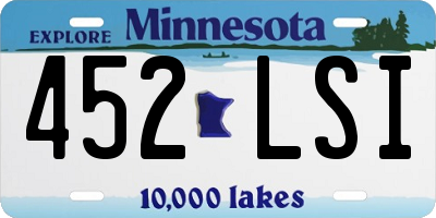 MN license plate 452LSI