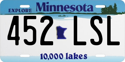 MN license plate 452LSL