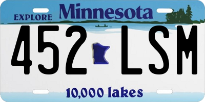 MN license plate 452LSM