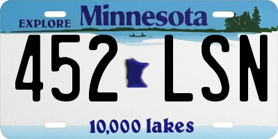 MN license plate 452LSN