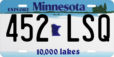 MN license plate 452LSQ