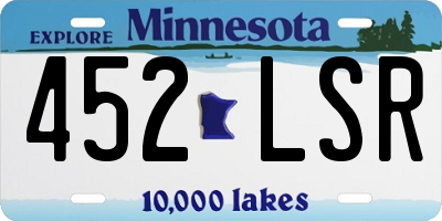MN license plate 452LSR