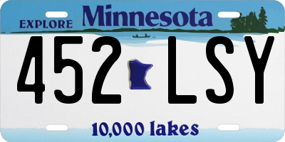 MN license plate 452LSY