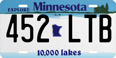 MN license plate 452LTB