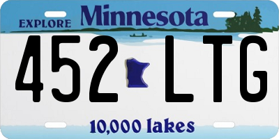 MN license plate 452LTG