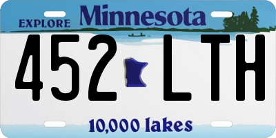 MN license plate 452LTH