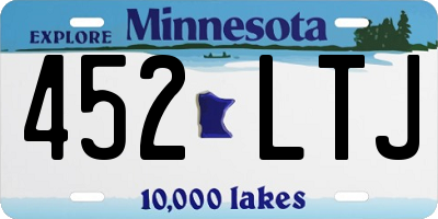 MN license plate 452LTJ