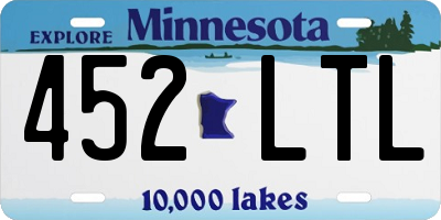 MN license plate 452LTL